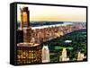 Central Park with Skyscrapers and Upper West Side Manhattan View at Sunset, New York-Philippe Hugonnard-Framed Stretched Canvas