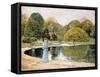 Central Park-Frederick Childe Hassam-Framed Stretched Canvas