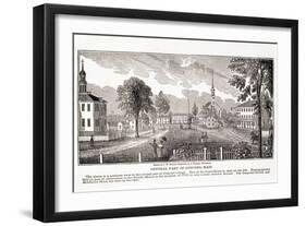 Central Part of Concord, from "Historical Collections of Massachusetts"-John Warner Barber-Framed Giclee Print