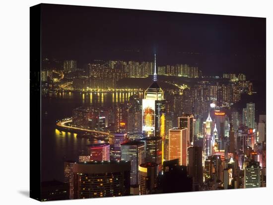 Central Plaza Building, Victoria Harbor, Wanchai, Hong Kong, China-Dallas and John Heaton-Stretched Canvas