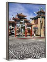 Central Plaza East Gate in Chinatown, Los Angeles, California, USA-Richard Cummins-Framed Photographic Print