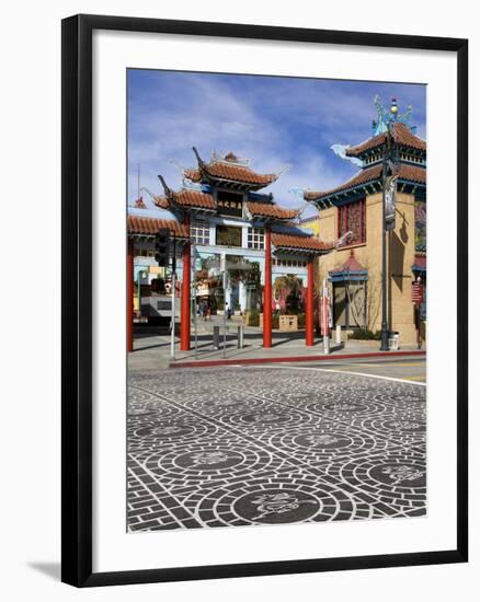 Central Plaza East Gate in Chinatown, Los Angeles, California, USA-Richard Cummins-Framed Photographic Print