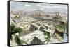 Central Plaza of Mexico City in the Mid-1800s-null-Framed Stretched Canvas