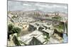 Central Plaza of Mexico City in the Mid-1800s-null-Mounted Giclee Print