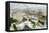 Central Plaza of Mexico City in the Mid-1800s-null-Framed Stretched Canvas