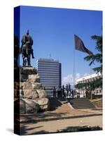 Central Square, Tirana, Albania-David Lomax-Stretched Canvas