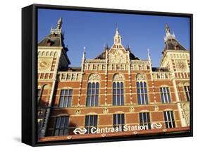 Central Station, Amsterdam, the Netherlands (Holland)-Sergio Pitamitz-Framed Stretched Canvas