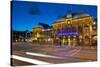Central Station at Dusk, Drottningtorget, Gothenburg, Sweden, Scandinavia, Europe-Frank Fell-Stretched Canvas