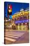 Central Station at Dusk, Drottningtorget, Gothenburg, Sweden, Scandinavia, Europe-Frank Fell-Stretched Canvas