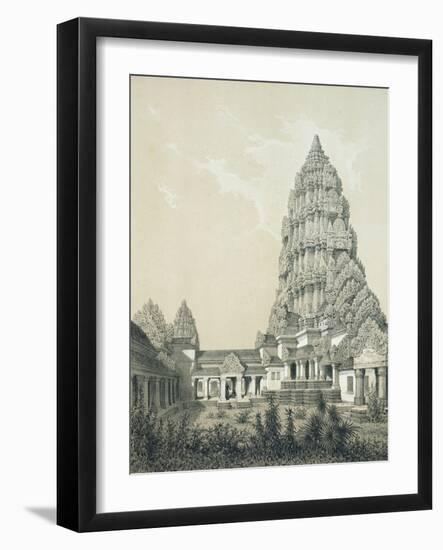 Central Tower and Superior Court of Angkor Wat, 1873-Louis Delaporte-Framed Giclee Print