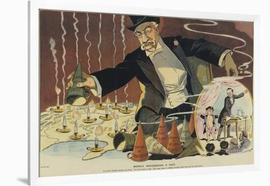 Centralized Wealth Suppressing Business Competition and Spawning Socialists, 1910s-null-Framed Art Print