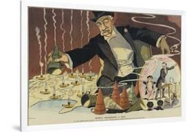 Centralized Wealth Suppressing Business Competition and Spawning Socialists, 1910s-null-Framed Art Print