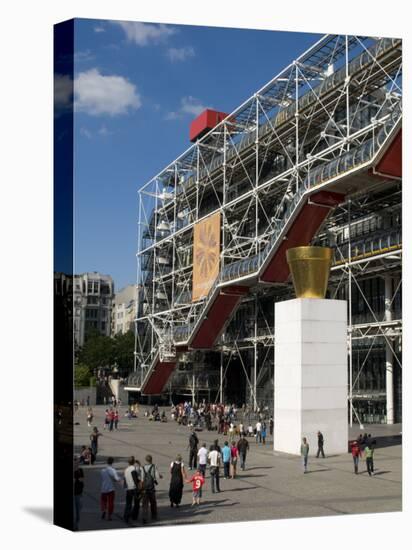 Centre Georges Pompidou, Beaubourg, Paris, France, Europe-Pitamitz Sergio-Stretched Canvas