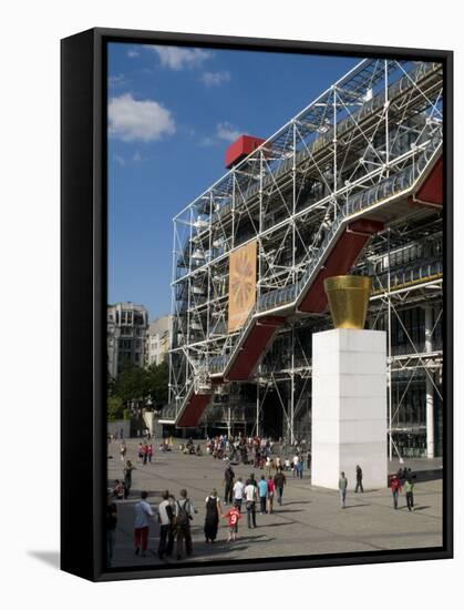 Centre Georges Pompidou, Beaubourg, Paris, France, Europe-Pitamitz Sergio-Framed Stretched Canvas