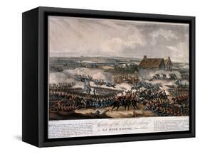 Centre of the British Army at La Haye Sainte During the Battle of Waterloo, Etched by Thomas…-William Heath-Framed Stretched Canvas