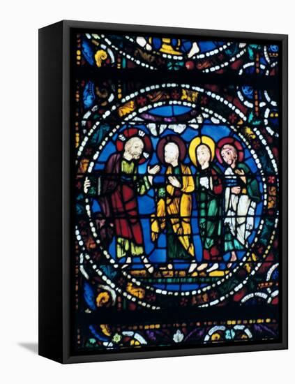 Centre of the Thabor, Stained Glass, Chartres Cathedral, France, 1194-1260-null-Framed Stretched Canvas