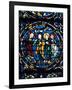 Centre of the Thabor, Stained Glass, Chartres Cathedral, France, 1194-1260-null-Framed Photographic Print