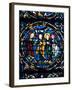 Centre of the Thabor, Stained Glass, Chartres Cathedral, France, 1194-1260-null-Framed Photographic Print