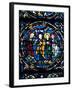 Centre of the Thabor, Stained Glass, Chartres Cathedral, France, 1194-1260-null-Framed Photographic Print