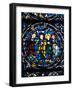 Centre of the Thabor, Stained Glass, Chartres Cathedral, France, 1194-1260-null-Framed Photographic Print