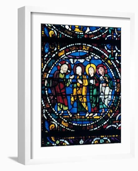 Centre of the Thabor, Stained Glass, Chartres Cathedral, France, 1194-1260-null-Framed Photographic Print