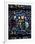 Centre of the Thabor, Stained Glass, Chartres Cathedral, France, 1194-1260-null-Framed Photographic Print