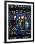 Centre of the Thabor, Stained Glass, Chartres Cathedral, France, 1194-1260-null-Framed Photographic Print