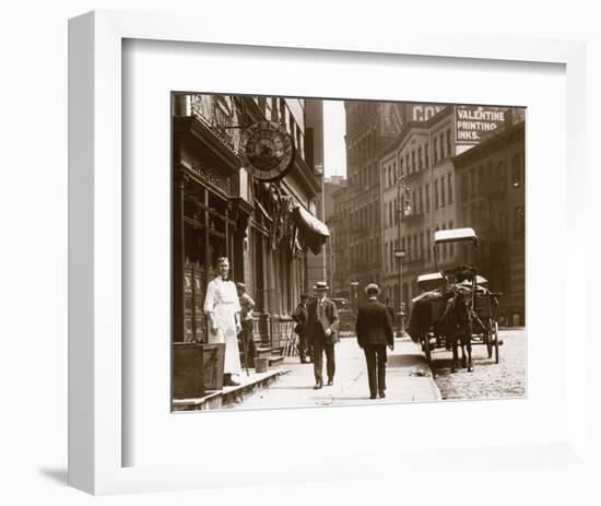 Centre Street North to Broome Street, Manhattan, c.1907-null-Framed Art Print