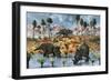 Centrosaurus Dinosaurs at a Watering Place-null-Framed Premium Giclee Print