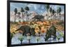 Centrosaurus Dinosaurs at a Watering Place-null-Framed Art Print