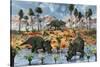 Centrosaurus Dinosaurs at a Watering Place-null-Stretched Canvas