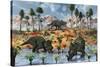 Centrosaurus Dinosaurs at a Watering Place-null-Stretched Canvas