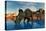 Centrosaurus Dinosaurs Grazing at a Watering Place-null-Stretched Canvas