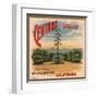 Century Brand - Los Angeles, California - Citrus Crate Label-Lantern Press-Framed Art Print