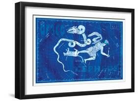 Cepheus, Draco and Milky Way-null-Framed Art Print