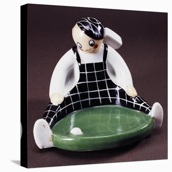 Ceramic Ashtray Decorated with Golf Player Figure, Circa 1920-Roelandt Jacobsz Savery-Stretched Canvas