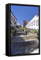 Ceramic Benches by the Water Stairs-Markus Lange-Framed Stretched Canvas