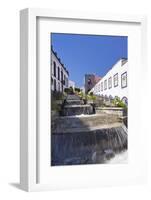 Ceramic Benches by the Water Stairs-Markus Lange-Framed Photographic Print