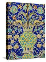 Ceramic Detail, Nadir Divanbegi Madressa, Bukhara, Uzbekistan, Central Asia-Upperhall Ltd-Stretched Canvas