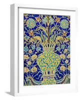 Ceramic Detail, Nadir Divanbegi Madressa, Bukhara, Uzbekistan, Central Asia-Upperhall Ltd-Framed Photographic Print