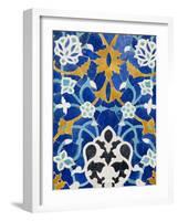 Ceramic Detail on Mir-I-Arab Madressa (Madrasa), Bukhara, Uzbekistan, Central Asia-Upperhall Ltd-Framed Photographic Print