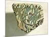 Ceramic Fragment Depicting Calf Running Among Papyrus Plants-null-Mounted Giclee Print