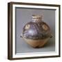 Ceramic Funerary Urn with Geometric Decoration, from Pan Shan-null-Framed Giclee Print