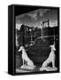 Ceramic Hounds in Window of Antique Shop-Alfred Eisenstaedt-Framed Stretched Canvas