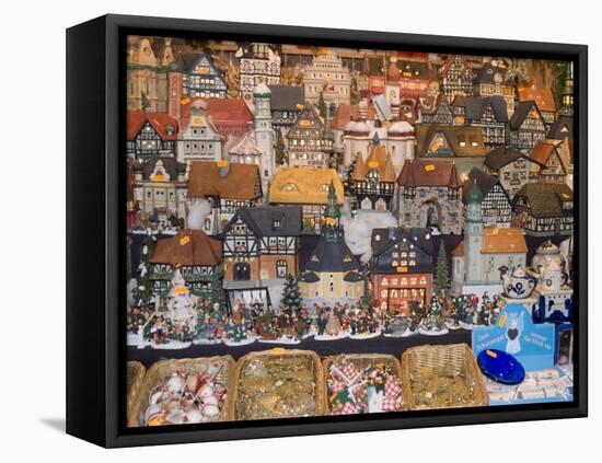 Ceramic Houses, Weihnachtsmarkt (Children's Christmas Market), Nuremberg, Bavaria, Germany, Europe-Ethel Davies-Framed Stretched Canvas