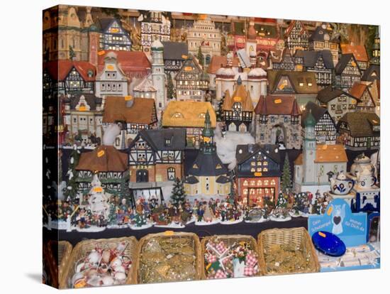 Ceramic Houses, Weihnachtsmarkt (Children's Christmas Market), Nuremberg, Bavaria, Germany, Europe-Ethel Davies-Stretched Canvas