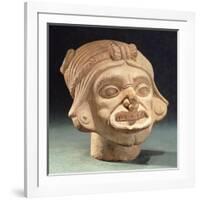 Ceramic Human Head Originating from Rio Iscuande-null-Framed Giclee Print