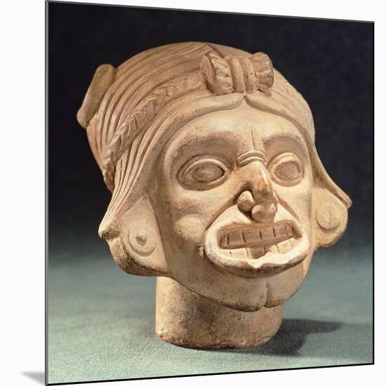 Ceramic Human Head Originating from Rio Iscuande-null-Mounted Giclee Print