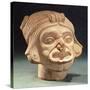 Ceramic Human Head Originating from Rio Iscuande-null-Stretched Canvas