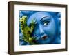 Ceramic Plaque Face and Lizard, San Miguel De Allende, Mexico-Nancy Rotenberg-Framed Photographic Print